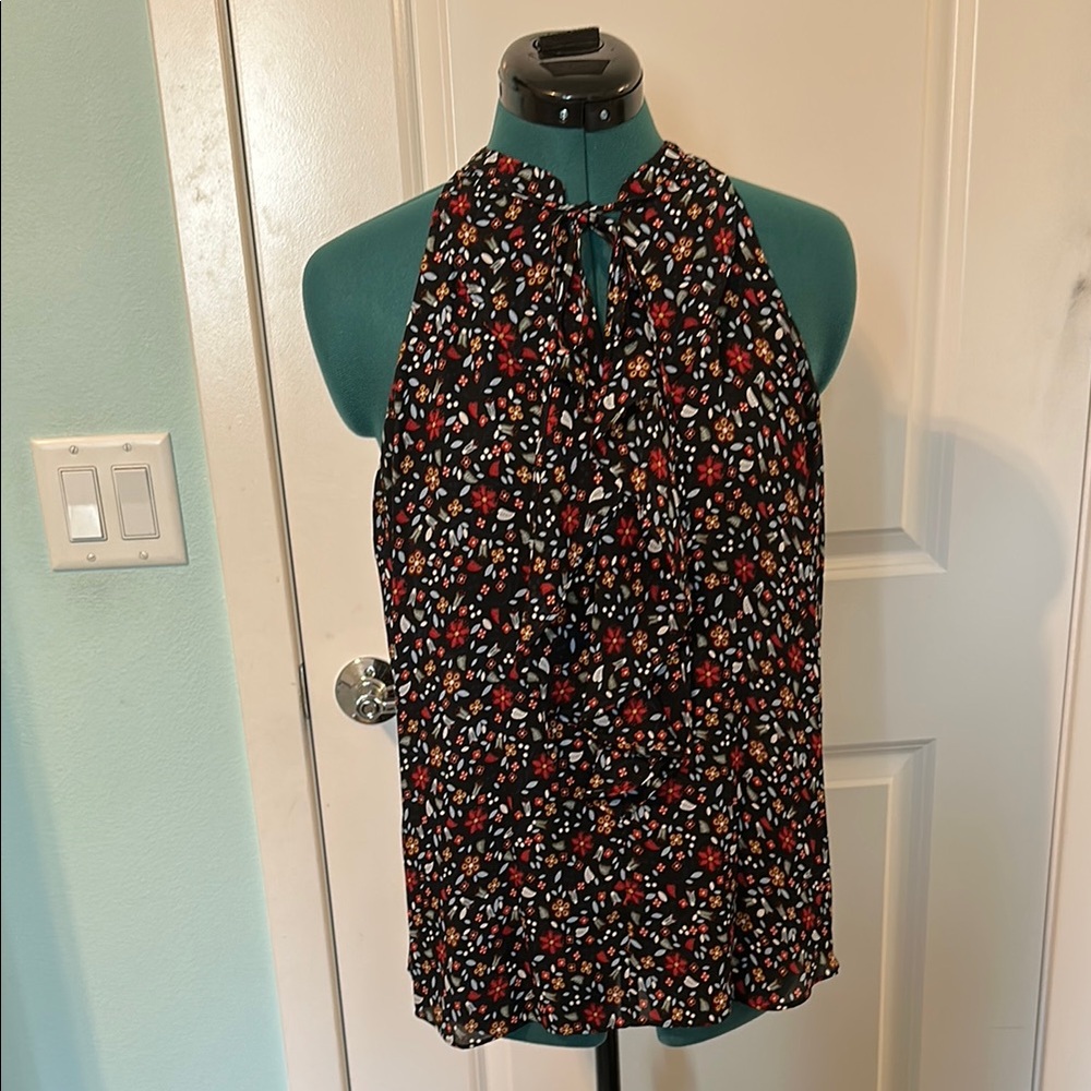 A.L.C. Red and Pink Blouse with Flowing Design